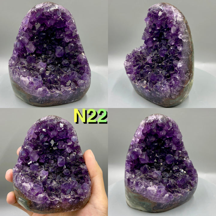 Natural Purple Amethyst Geode from Uruguay, High Quality Druzy Amethyst Crystal Cluster - MineralStory Rocks and Minerals