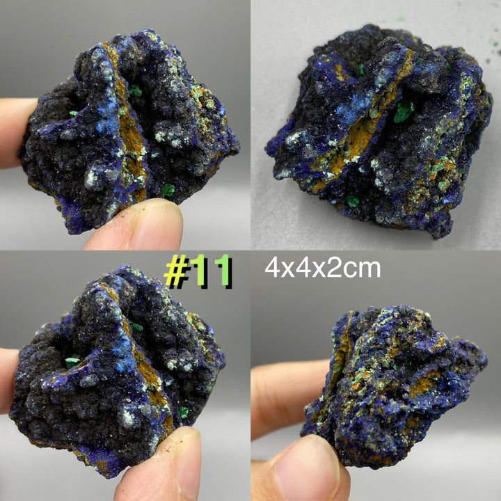 Natural Azurite Malachite Geode - Blue Green - Blue Pigment Crystal Mineral Specimen - Rock Collection - MineralStory Rocks and Minerals