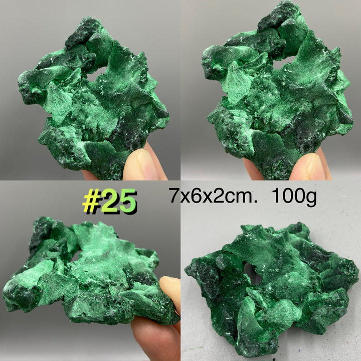 Velvet Malachite Crystal Raw Malachite Silky Fibrous Natural Green mineral specimen - MineralStory Rocks and Minerals