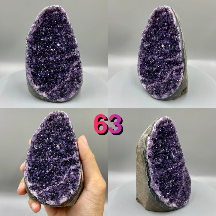 Natural Purple Amethyst Geode from Uruguay, High Quality Druzy Amethyst Crystal Cluster - MineralStory Rocks and Minerals