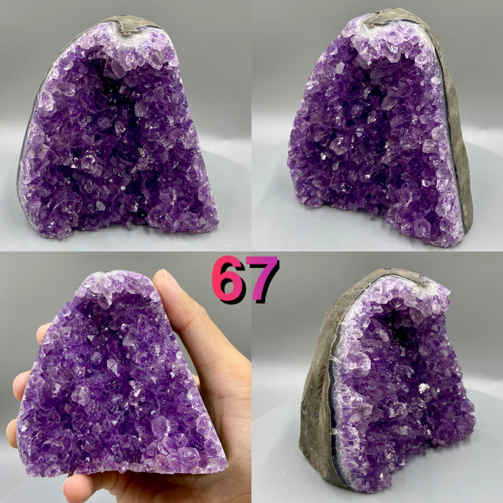 Natural Purple Amethyst Geode from Uruguay, High Quality Druzy Amethyst Crystal Cluster - MineralStory Rocks and Minerals