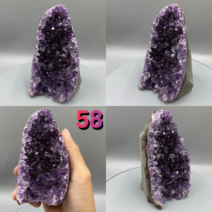 Natural Purple Amethyst Geode from Uruguay, High Quality Druzy Amethyst Crystal Cluster - MineralStory Rocks and Minerals