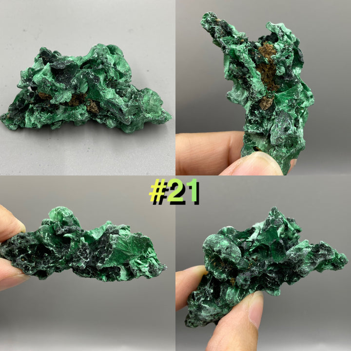 Velvet Malachite Specimens, Silky Fibrous Malachite Crystal 40-50g - MineralStory Rocks and Minerals