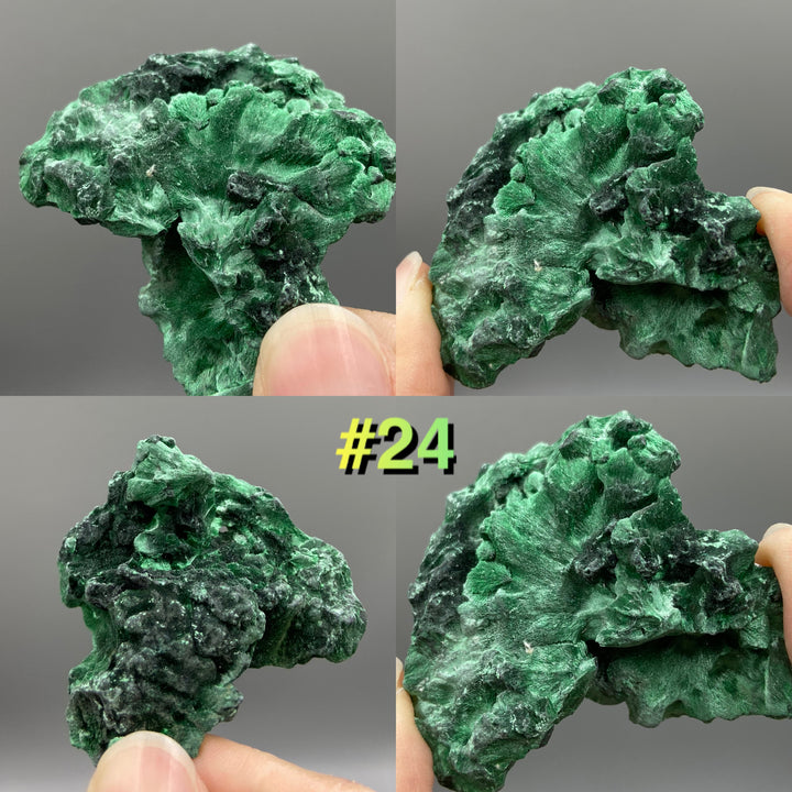 Velvet Malachite Specimens, Silky Fibrous Malachite Crystal 40-50g - MineralStory Rocks and Minerals