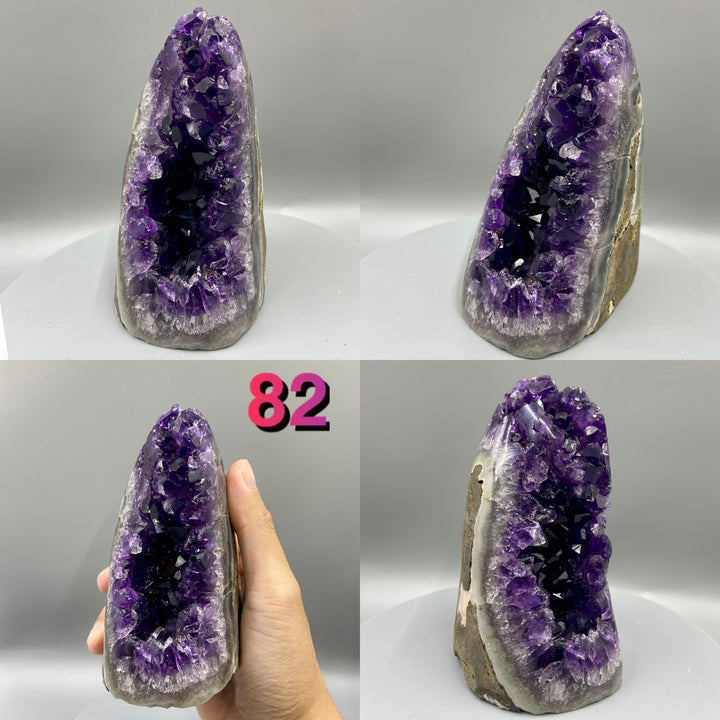 Natural Purple Amethyst Geode from Uruguay, High Quality Druzy Amethyst Crystal Cluster - MineralStory Rocks and Minerals