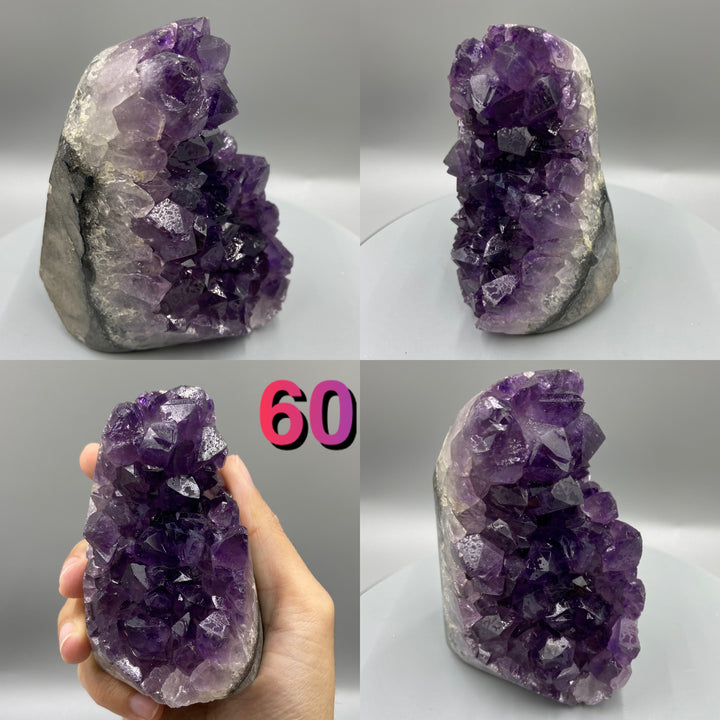 Natural Purple Amethyst Geode from Uruguay, High Quality Druzy Amethyst Crystal Cluster - MineralStory Rocks and Minerals