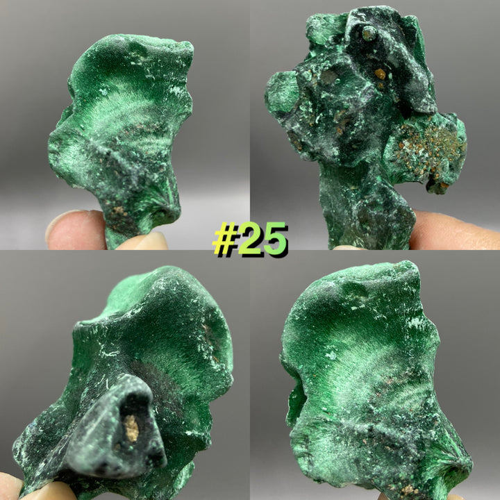 Velvet Malachite Specimens, Silky Fibrous Malachite Crystal 40-50g - MineralStory Rocks and Minerals