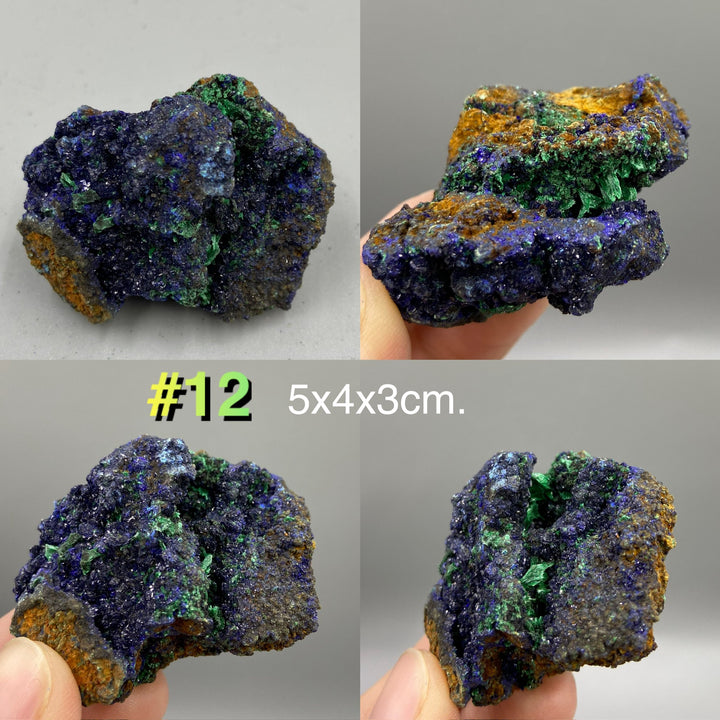 Natural Azurite Malachite Geode - Blue Green - Blue Pigment Crystal Mineral Specimen - Rock Collection - MineralStory Rocks and Minerals