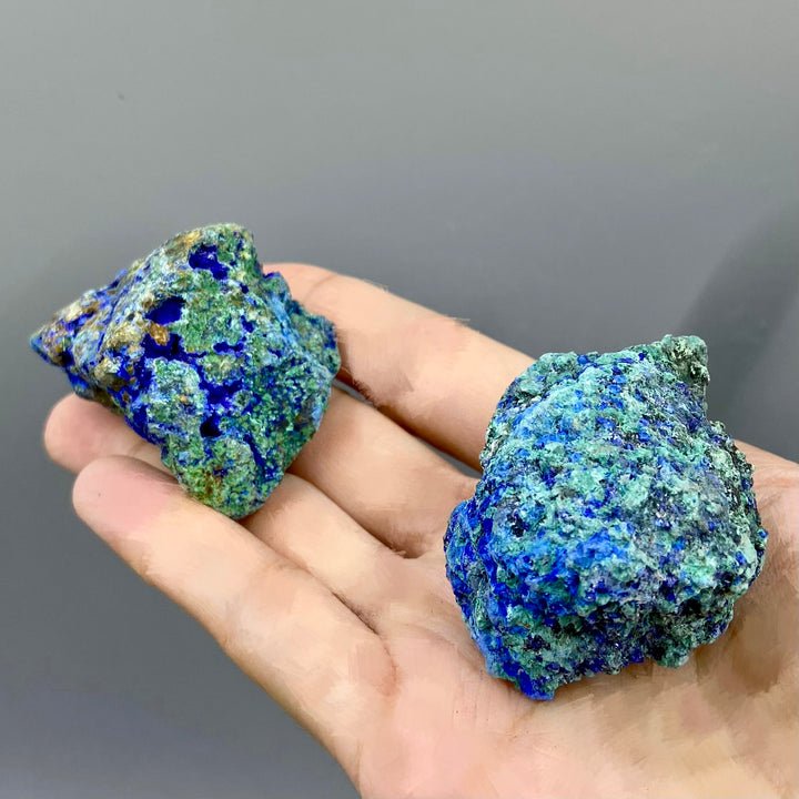 Azurite Malachite Raw Stone, Blue and Green Crystal Mineral, Natural Raw Stone for Rock Collection, Size 4-6cm, Chosen at Random - MineralStory Rocks and Minerals