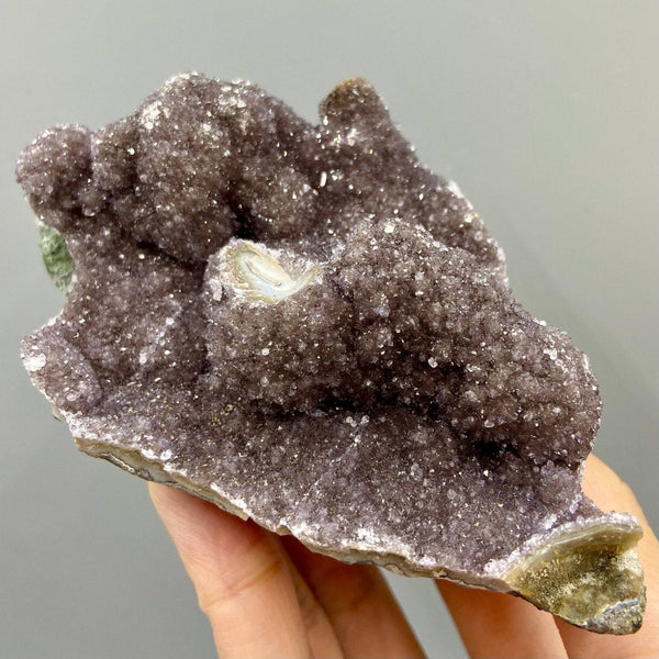 Galaxy Purple Druzy Amethyst Raw Cluster from Uruguay - Natural Amethyst Crystal, Pink Amethyst