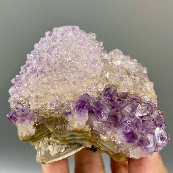 Natural Pink Purple Amethyst - Rainbow Crystal from Uruguay, Real Raw Gemstone, Purple Rose Quartz Stone, Freeform, Raw Crystal