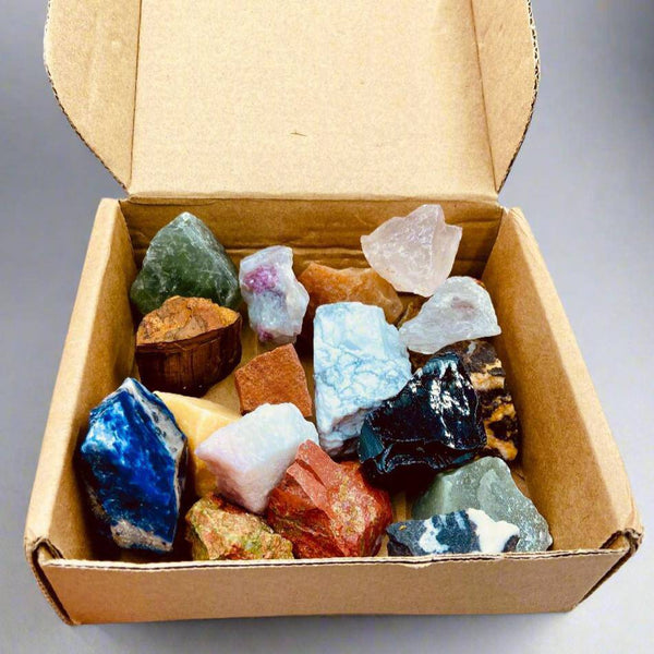 Rock Collection Box 0.5kg, Raw Stones, Rough Stones, Rock Set