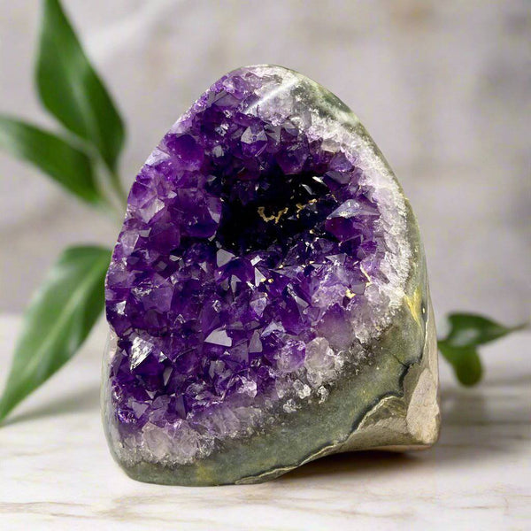 Amethyst Geode, Uruguay, Natural Amethyst Crystal Cluster, Purple Quartz Geode